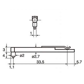 ACCRETECH可互换的粗糙度和形状测量探头（尖端半径 2&mu;m）（用于细丝和切削刃）东京精密DM43802